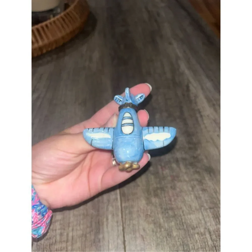 Aircraft Airplane Plane Hinged Trinket Box does not latch